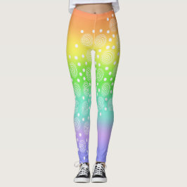 Rainbow mit Circles-Leggings Leggings