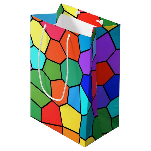 Rainbow Mittlere Geschenktüte (Vorderseite Schrägansicht)
