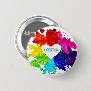 Rainbow Modern Strip LGBT Button