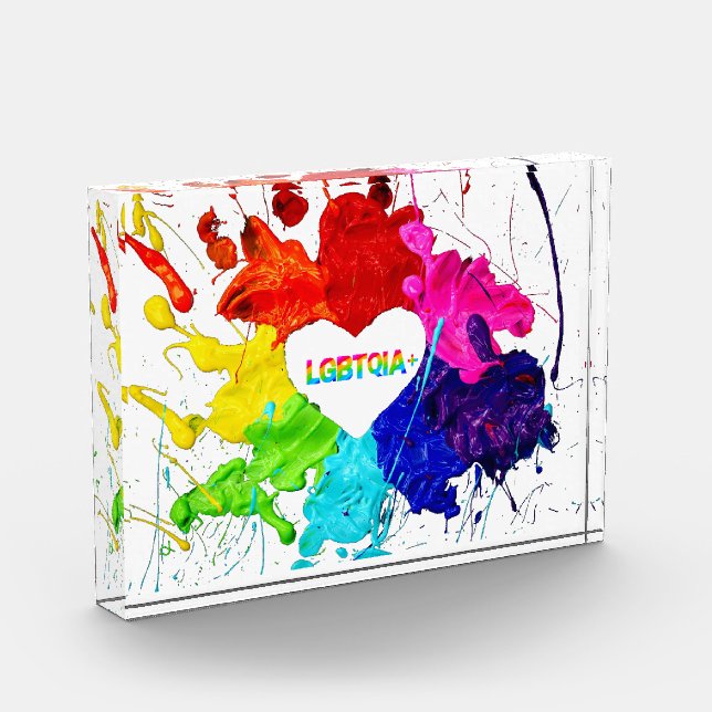 Rainbow Modern Strip LGBT Fotoblock (Links)