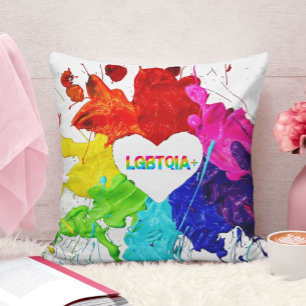 Rainbow Modern Strip LGBT Kissen