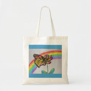 Rainbow Monarch Butterfly Painting Tote Bag Tragetasche