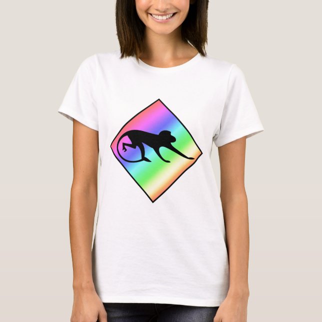 Rainbow Monkey Crossing T-Shirt (Vorderseite)