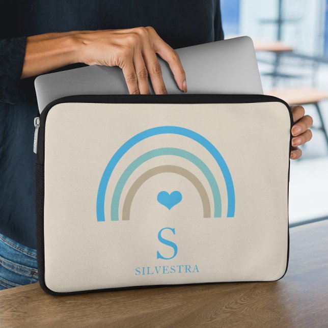 Rainbow Monogram Laptopschutzhülle (Von Creator hochgeladen)