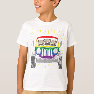 Rainbow Monster Truck Mops Hund Gay Pride LGBT Ani T-Shirt