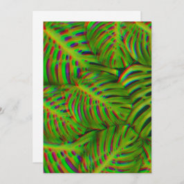 Rainbow Monstera Blätter Postkarte