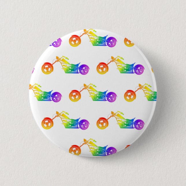 Rainbow Mortocycle Button (Vorderseite)
