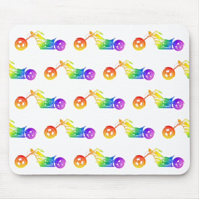 Rainbow Mortocycle Mousepad (Vorne)