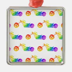 Rainbow Mortocycle Ornament Aus Metall