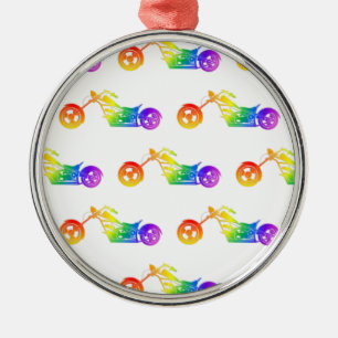 Rainbow Mortocycle Ornament Aus Metall
