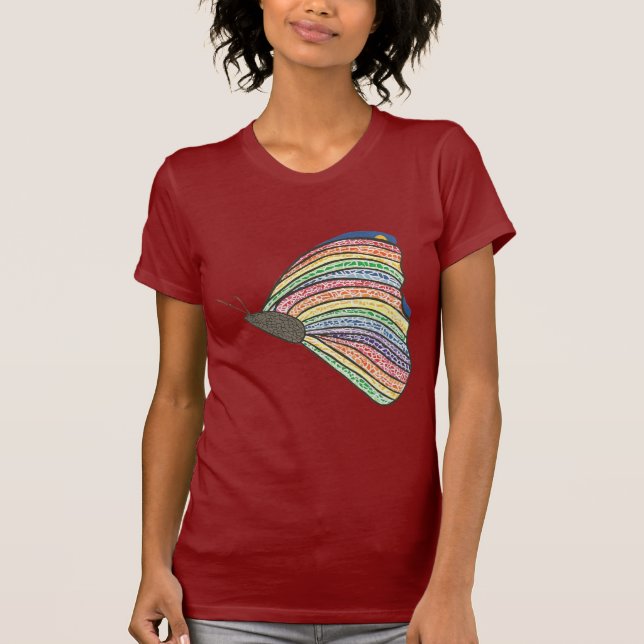 Rainbow Mosaic Butterfly T-Shirt von Cheryls Art (Vorderseite)