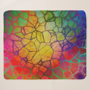 Rainbow Mosaik-Buntglaslook Sherpadecke