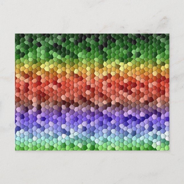 Rainbow Mosaik Postkarte (Vorderseite)