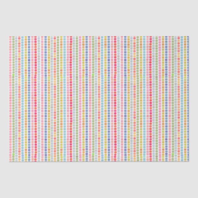 Rainbow-Mosaikstreifen-Papiertaschentuch Seidenpapier (Vorderseite)