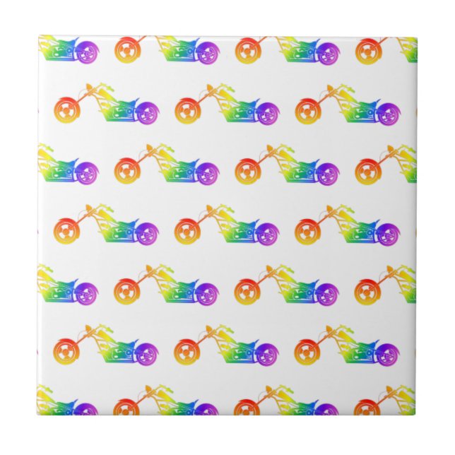 Rainbow Motorrad Fliese (Vorderseite)