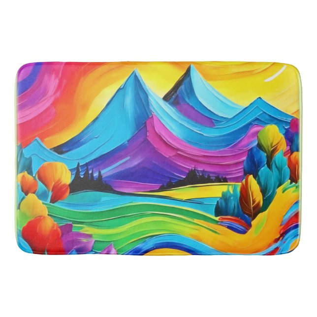 Rainbow Mountain Badematte (Vorderseite)