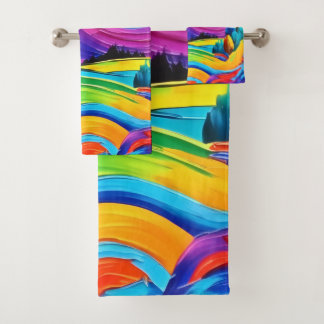 Rainbow Mountain Badhandtuch Set
