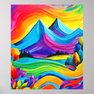 Rainbow Mountain Poster