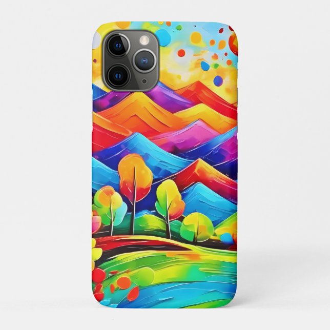Rainbow Mountains Abstrakt Landschaft Case-Mate iPhone Hülle (Rückseite)