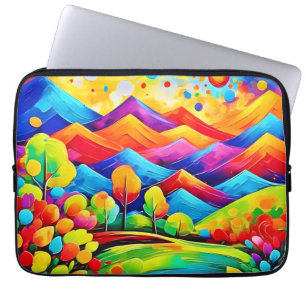 Rainbow Mountains Abstrakt Landschaft Laptopschutzhülle