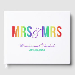Rainbow Mrs. & Mrs. | Lesbische Hochzeit Gästebuch