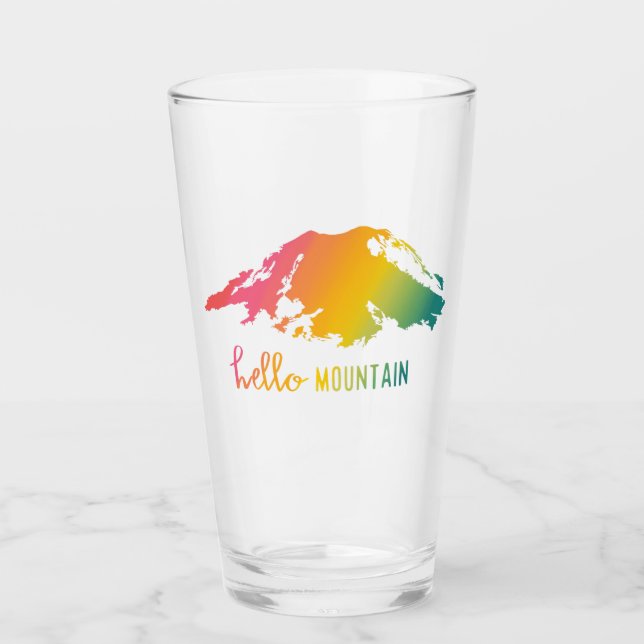 Rainbow Mt Rainier Glass Glas (Vorderseite)