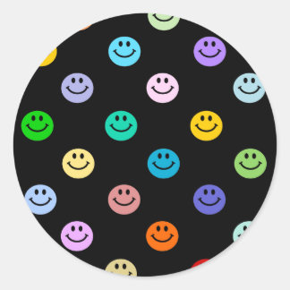 Rainbow Multicolor-Gesichtsmuster Runder Aufkleber