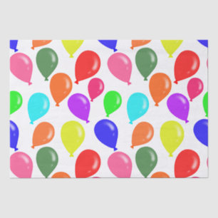 Rainbow Multicolored Birthday Balloons Seidenpapier