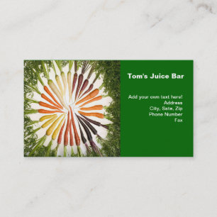 Rainbow Multicolored Carrots Business Cards Visitenkarte