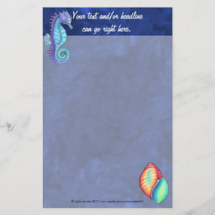 Rainbow Muschel & Sea Horse Stationierung Briefpapier