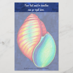 Rainbow Muschel Stationery Briefpapier