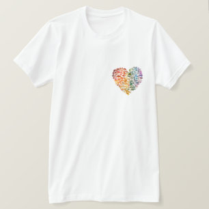 Rainbow Mushroom Herz - vorne und hinten T-Shirt