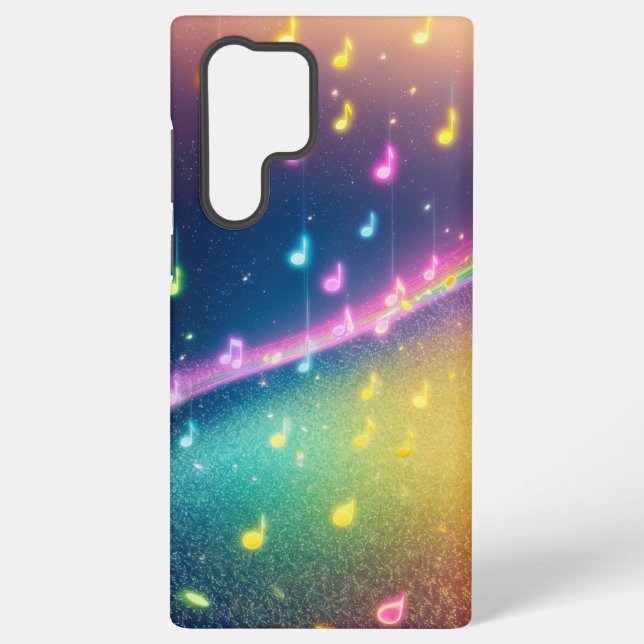 Rainbow Music Notes Galaxy Phone Case Samsung Galaxy Hülle (Rückseite)
