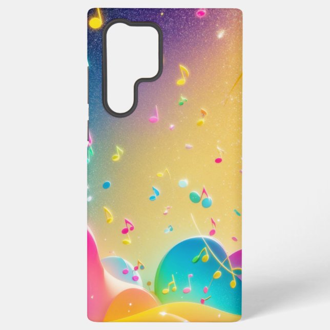 Rainbow Music Notes Pop Art Phone Case Samsung Galaxy Hülle (Rückseite)