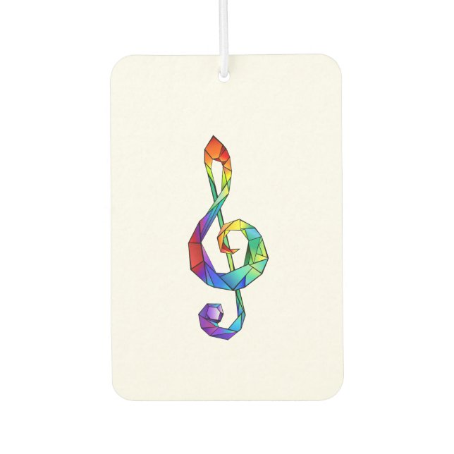 Rainbow Musical Key Treble Autolufterfrischer (Vorderseite)