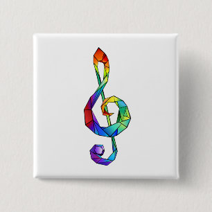 Rainbow Musical Key Treble Button