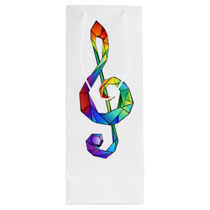 Rainbow Musical Key Treble Geschenktüte Für Weinflaschen
