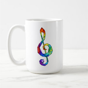 Rainbow Musical Key Treble Kaffeetasse
