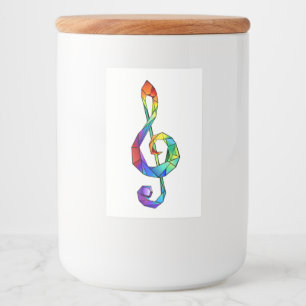 Rainbow Musical Key Treble Lebensmitteletikett