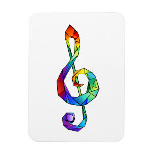 Rainbow Musical Key Treble Magnet
