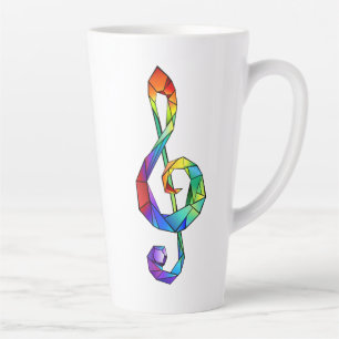 Rainbow Musical Key Treble Milchtasse