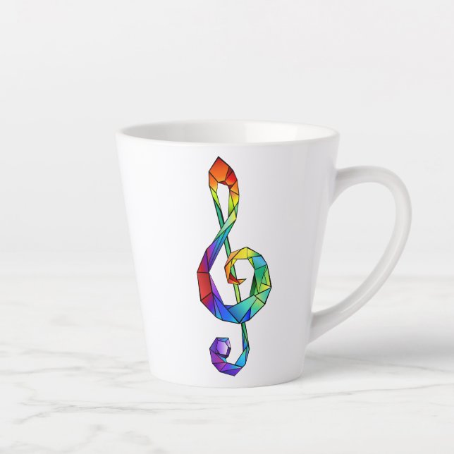 Rainbow Musical Key Treble Milchtasse (Rechts)