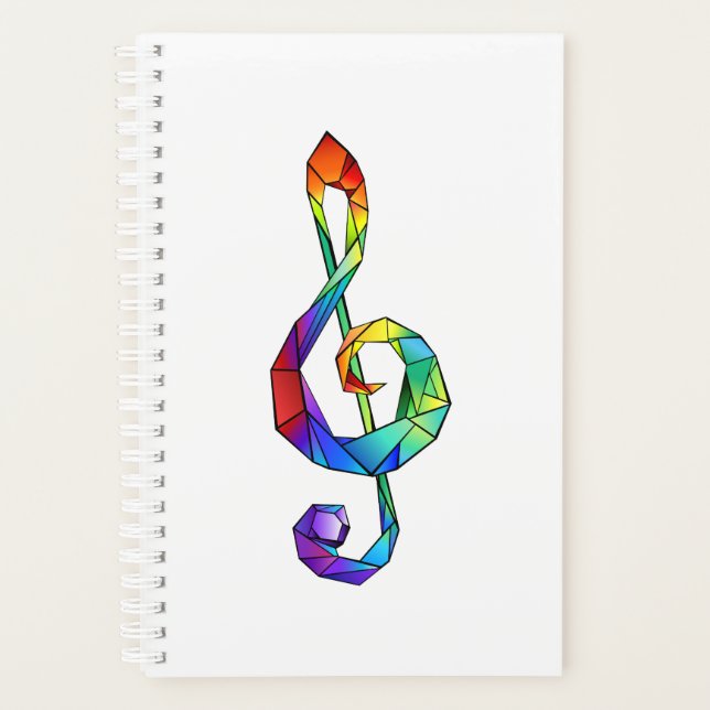 Rainbow Musical Key Treble Planer (Vorderseite)