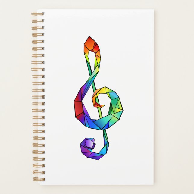 Rainbow Musical Key Treble Planer (Vorderseite)