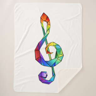 Rainbow Musical Key Treble Sherpadecke