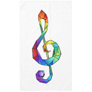 Rainbow Musical Key Treble Tischdecke