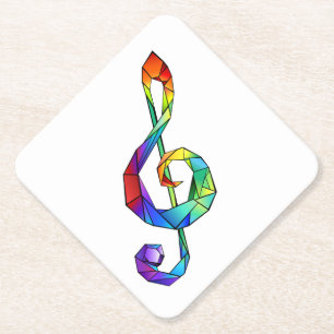 Rainbow Musical Key Treble Untersetzer