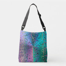 Rainbow Musiknote Design Tote Bag