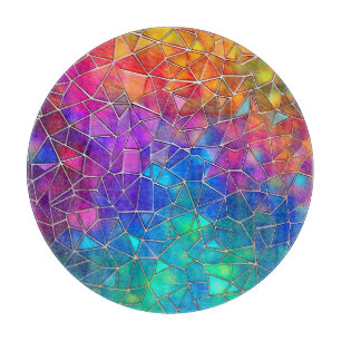 Rainbow-Muster aus Hartglas Schneidebrett