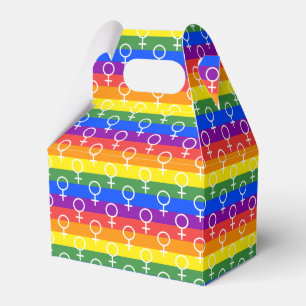 Rainbow-Muster für weibliche Symbole Geschenkschachtel